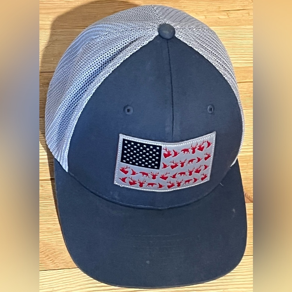 Unisex, Columbia Blue Hat with Game Flag Patch size S/M